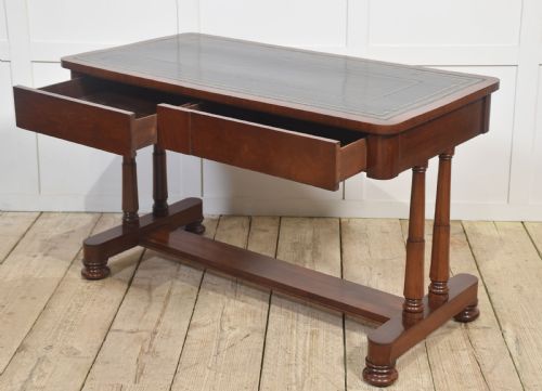 MAHOGANY TWO DRAWER WRITING TABLE - ADDITIONAL PHOTO 10