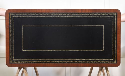 MAHOGANY TWO DRAWER WRITING TABLE - ADDITIONAL PHOTO 12