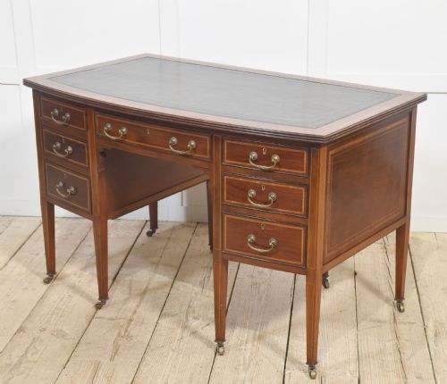 MAHOGANY INLAID WRITING DESK - ADDITIONAL PHOTO 2