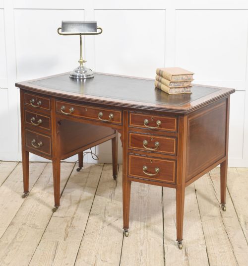 MAHOGANY INLAID WRITING DESK - ADDITIONAL PHOTO 3