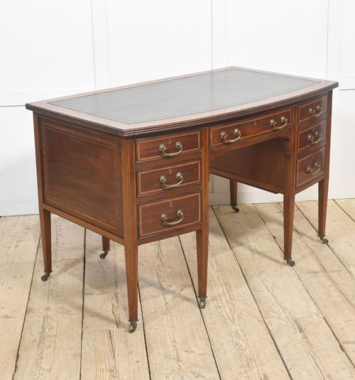 MAHOGANY INLAID WRITING DESK - ADDITIONAL PHOTO 8