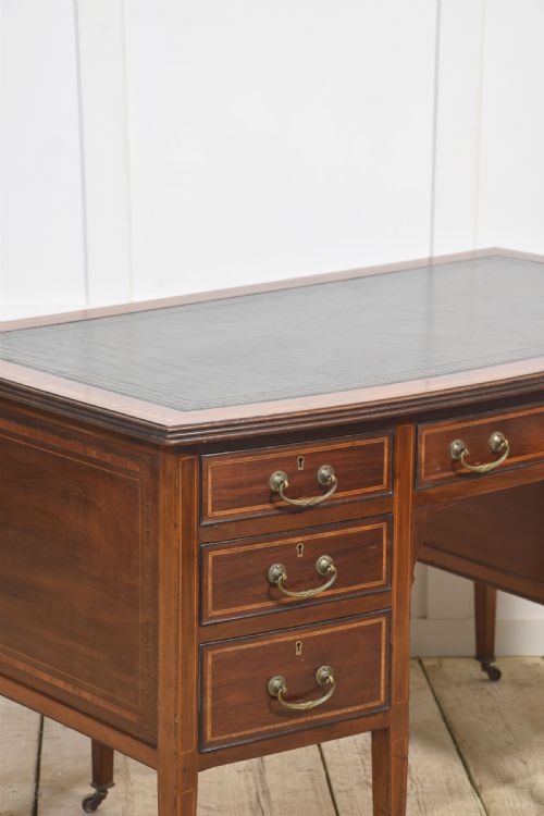 MAHOGANY INLAID WRITING DESK - ADDITIONAL PHOTO 9