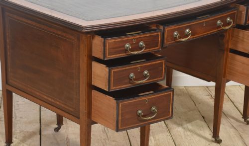 MAHOGANY INLAID WRITING DESK - ADDITIONAL PHOTO 11