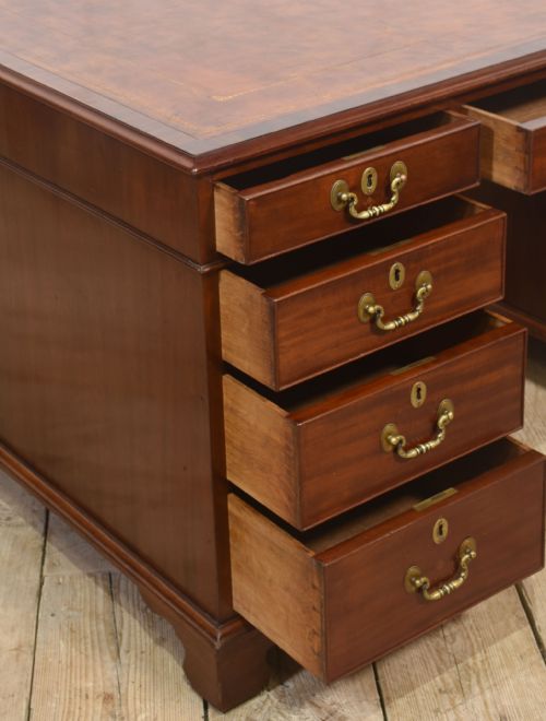 MAHOGANY PARTNERS DESK - ADDITIONAL PHOTO 4