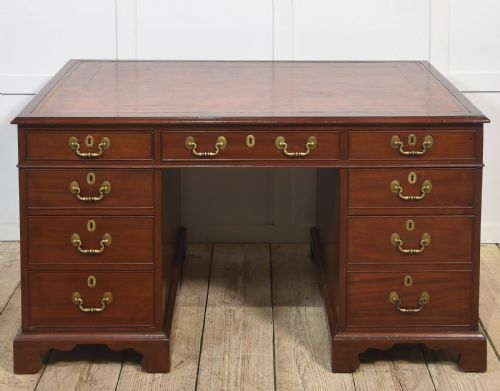 MAHOGANY PARTNERS DESK - ADDITIONAL PHOTO 7