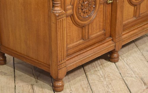 CARVED OAK TWO DOOR SIDEBOARD BY MAPLE AND CO - ADDITIONAL PHOTO 9