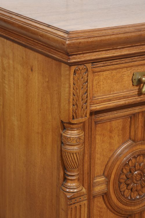 CARVED OAK TWO DOOR SIDEBOARD BY MAPLE AND CO - ADDITIONAL PHOTO 11