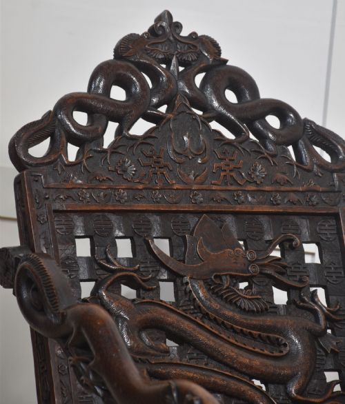 PAIR OF 19TH CENTURY CHINESE FOLDING ARMCHAIRS - ADDITIONAL PHOTO 2