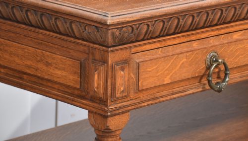 CARVED OAK SERVING TABLE - ADDITIONAL PHOTO 6