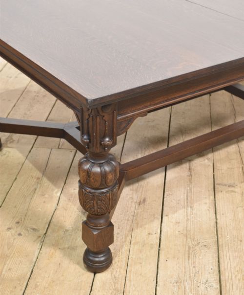 OAK EXTENDING DINING TABLE BY MAPLE AND CO - ADDITIONAL PHOTO 2
