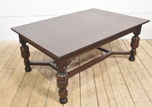 OAK EXTENDING DINING TABLE BY MAPLE AND CO - ADDITIONAL PHOTO 4