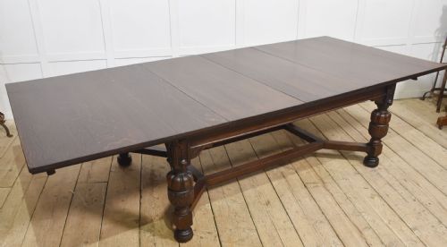 OAK EXTENDING DINING TABLE BY MAPLE AND CO - ADDITIONAL PHOTO 8