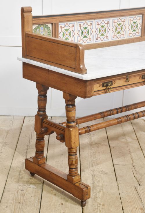 SET OF ASTHETIC MOVEMENT BEDROOM TABLES - ADDITIONAL PHOTO 7