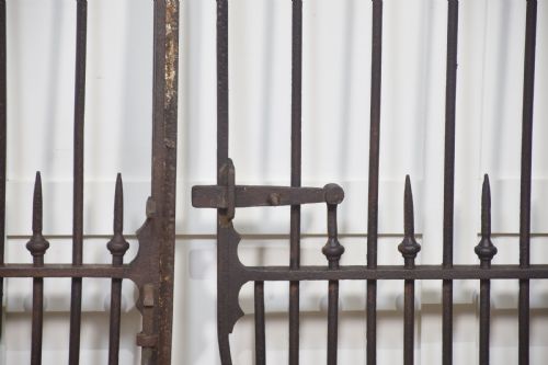 PAIR OF 19TH CENTURY CAST AND WROUGHT IRON GATES - ADDITIONAL PHOTO 3