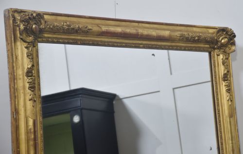 LARGE 19TH CENTURY GILTWOOD WALL MIRROR - ADDITIONAL PHOTO 1