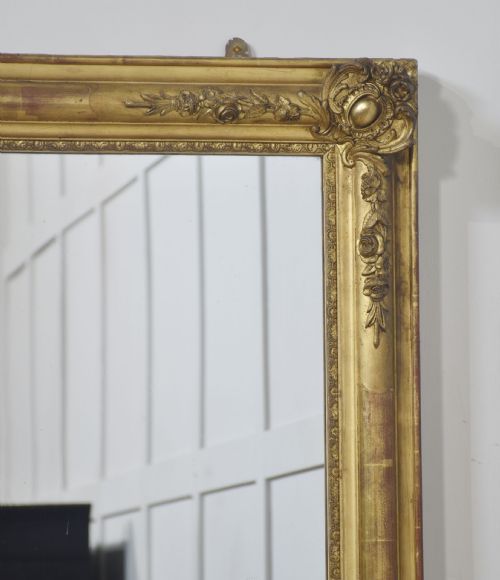 LARGE 19TH CENTURY GILTWOOD WALL MIRROR - ADDITIONAL PHOTO 2