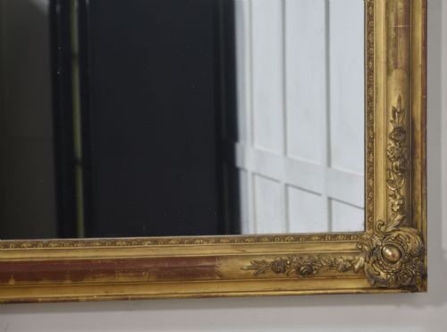 LARGE 19TH CENTURY GILTWOOD WALL MIRROR - ADDITIONAL PHOTO 7