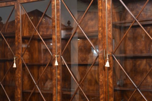 GEORGE III STYLE MAHOGANY BREAKFRONT LIBRARY BOOKCASE - ADDITIONAL PHOTO 22