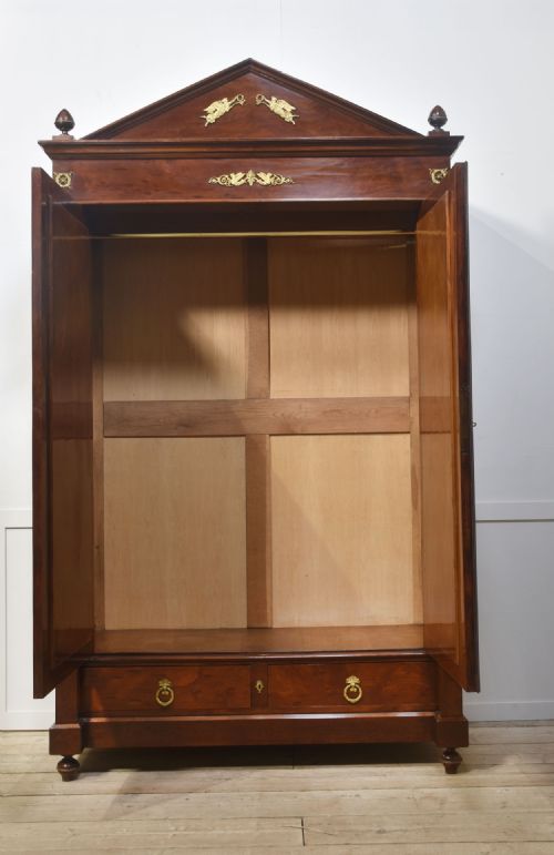 EMPIRE STYLE MAHOGANY TWO DOOR WARDROBE - ADDITIONAL PHOTO 3