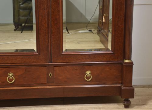 EMPIRE STYLE MAHOGANY TWO DOOR WARDROBE - ADDITIONAL PHOTO 6