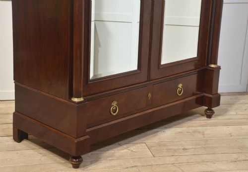 EMPIRE STYLE MAHOGANY TWO DOOR WARDROBE - ADDITIONAL PHOTO 10