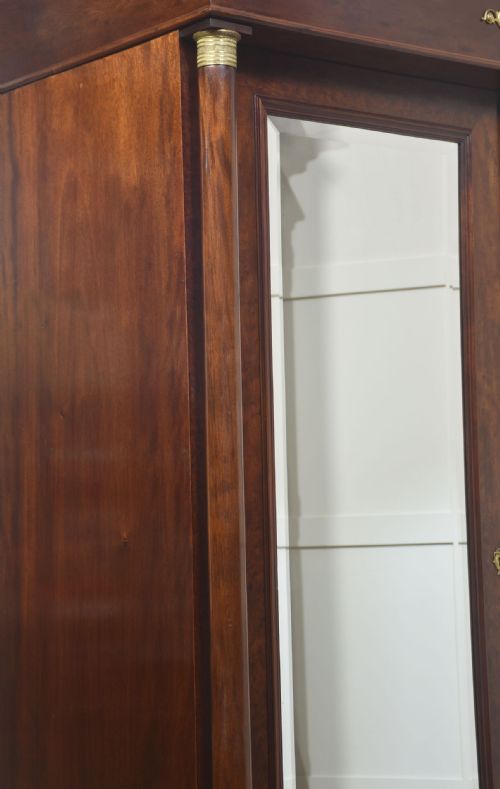 EMPIRE STYLE MAHOGANY TWO DOOR WARDROBE - ADDITIONAL PHOTO 11