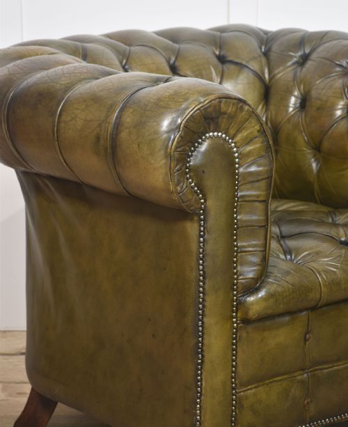 LEATHER CHESTERFIELD CLUB CHAIR - ADDITIONAL PHOTO 5