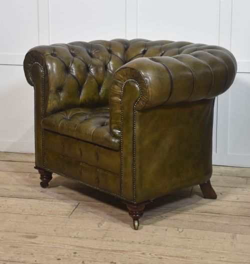 LEATHER CHESTERFIELD CLUB CHAIR - ADDITIONAL PHOTO 7