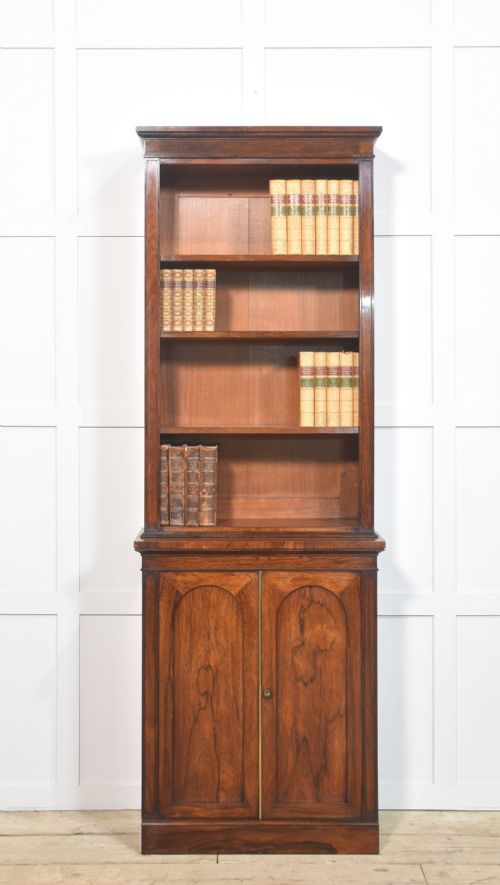 19TH CENTURY ROSEWOD OPEN BOOKCASE - ADDITIONAL PHOTO 1