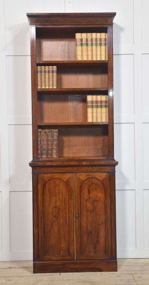 19TH CENTURY ROSEWOD OPEN BOOKCASE - ADDITIONAL PHOTO 5