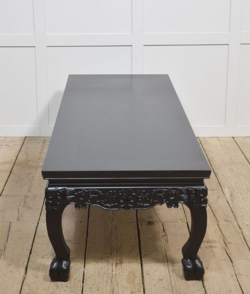 CHINESE EBONISED LOW COFFEE TABLE - ADDITIONAL PHOTO 3