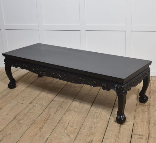 CHINESE EBONISED LOW COFFEE TABLE - ADDITIONAL PHOTO 5