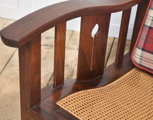 WALNUT ARTS AND CRAFTS TWO SEATER SETTEE - ADDITIONAL PHOTO 7
