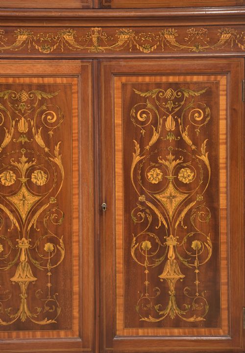MAHOGANY INLAID CORNER CABINET - ADDITIONAL PHOTO 6