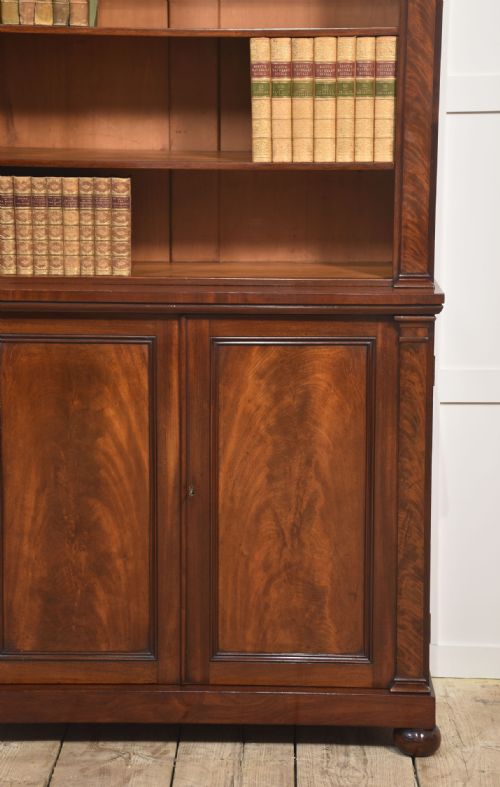 19THCENTURY MAHOGANY OPEN BOOKCASE - ADDITIONAL PHOTO 1