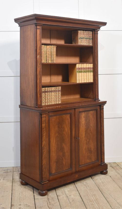 19THCENTURY MAHOGANY OPEN BOOKCASE - ADDITIONAL PHOTO 3