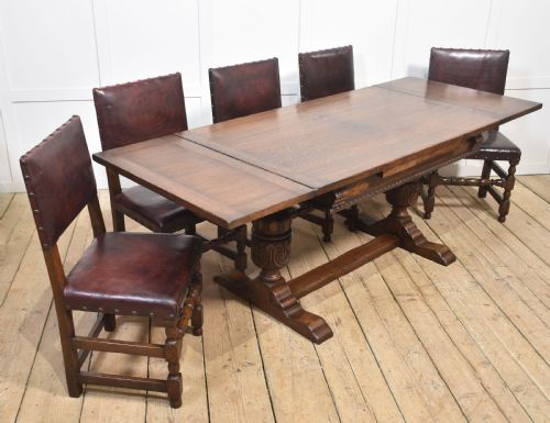 OAK DRAW LEAF REFECTORY TABLE - ADDITIONAL PHOTO 2