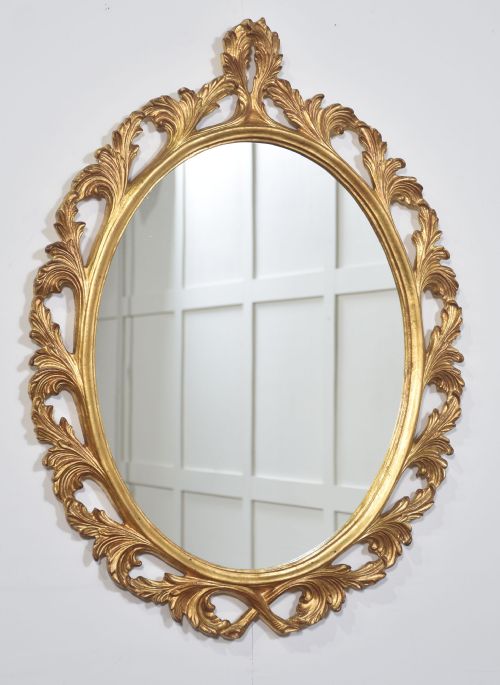 GILTWOOD OVAL WALL MIRROR - ADDITIONAL PHOTO 3