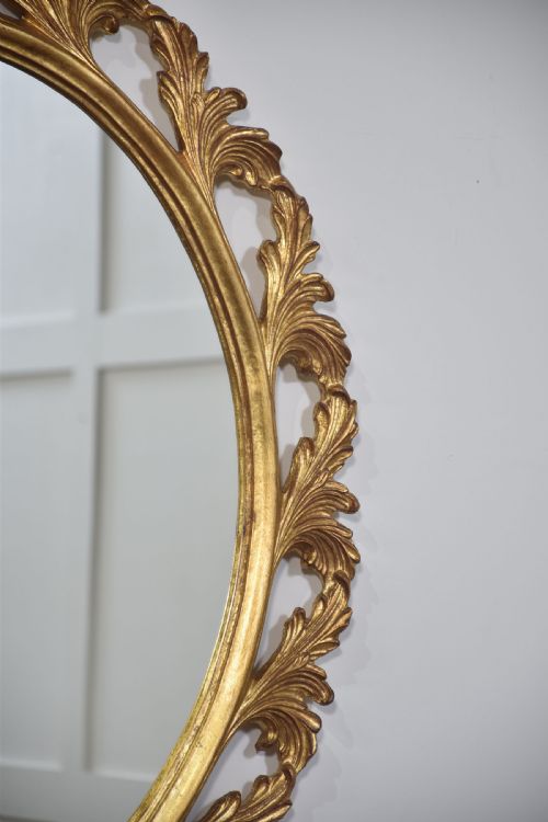 GILTWOOD OVAL WALL MIRROR - ADDITIONAL PHOTO 4
