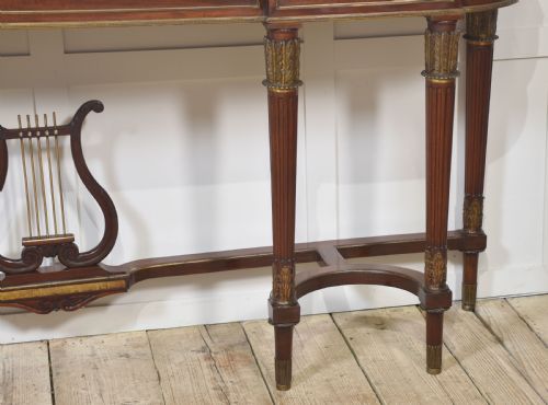 MAHOGANY LONG CONSOLE TABLEIN THE FRENCH EMPIRE REVIVAL STYLE - ADDITIONAL PHOTO 2