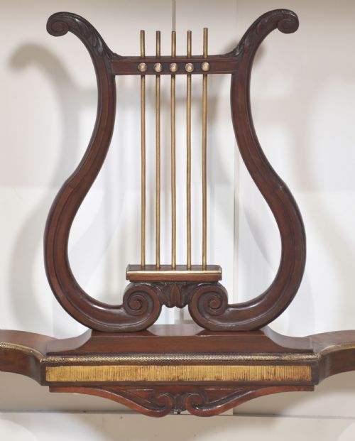 MAHOGANY LONG CONSOLE TABLEIN THE FRENCH EMPIRE REVIVAL STYLE - ADDITIONAL PHOTO 3