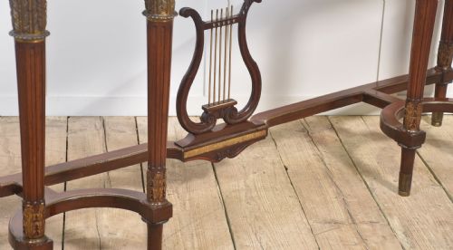 MAHOGANY LONG CONSOLE TABLEIN THE FRENCH EMPIRE REVIVAL STYLE - ADDITIONAL PHOTO 5