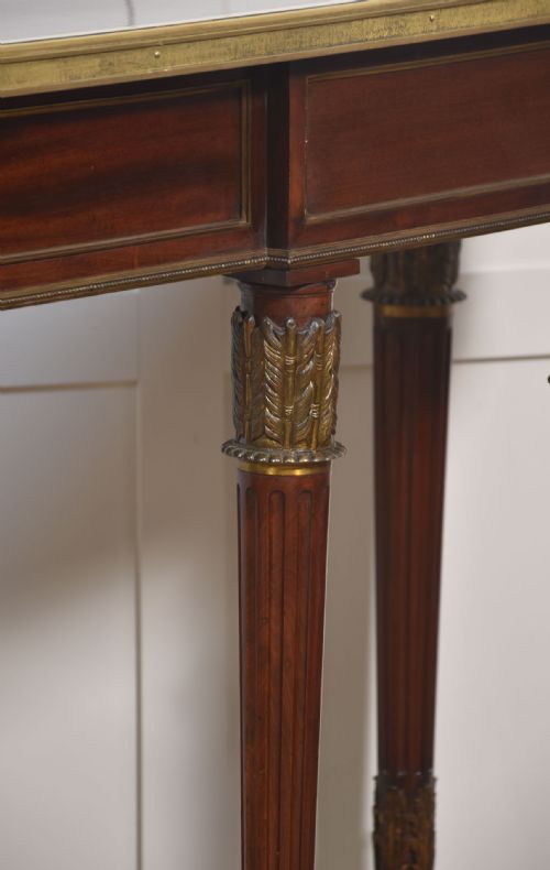 MAHOGANY LONG CONSOLE TABLEIN THE FRENCH EMPIRE REVIVAL STYLE - ADDITIONAL PHOTO 8