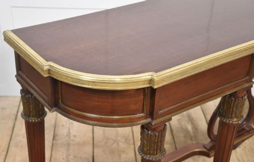 MAHOGANY LONG CONSOLE TABLEIN THE FRENCH EMPIRE REVIVAL STYLE - ADDITIONAL PHOTO 11