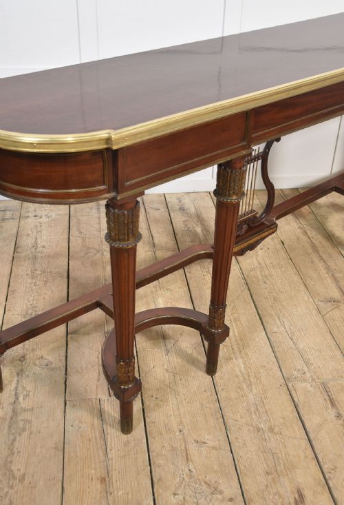 MAHOGANY LONG CONSOLE TABLEIN THE FRENCH EMPIRE REVIVAL STYLE - ADDITIONAL PHOTO 12