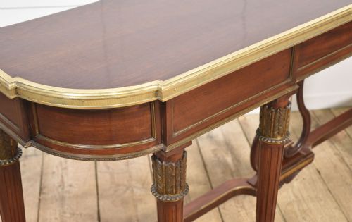 MAHOGANY LONG CONSOLE TABLEIN THE FRENCH EMPIRE REVIVAL STYLE - ADDITIONAL PHOTO 13