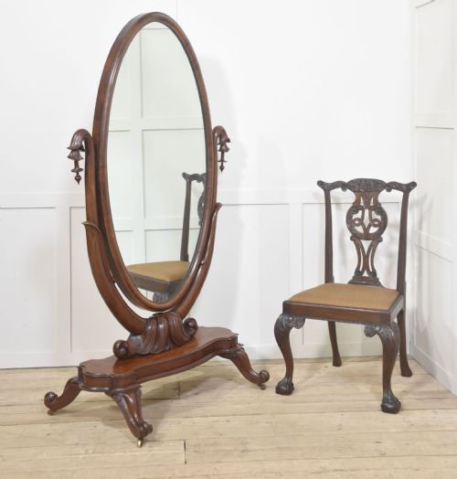 19THCENTURY CHEVAL MIRROR - ADDITIONAL PHOTO 7