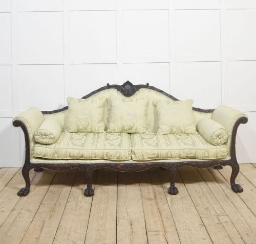 PAIR OF CHIPPENDALE REVIVAL SETTEES - ADDITIONAL PHOTO 6