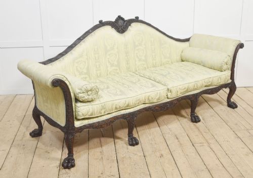 PAIR OF CHIPPENDALE REVIVAL SETTEES - ADDITIONAL PHOTO 11