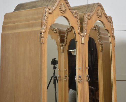 NEAR PAIR OF WALNUT WARDROBES - ADDITIONAL PHOTO 1